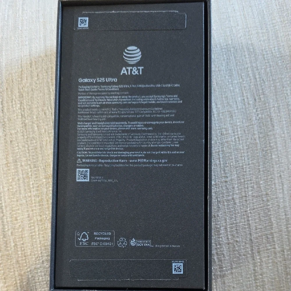 Samsung Galaxy S25 Ultra Empty Box - Picture 2 of 2